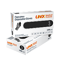 Рукавички нітрилові 4 г. Чорні UNEX розмір S