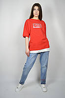 Костюм женский Большие размеры RAW 32730 XL джинс с красным