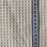 Вафельна тканина піке молочна, ш. 120 см, фото 4