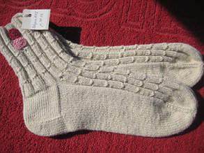 Шкарпетки вовняні в'язані ручної роботи, р. 36-38.