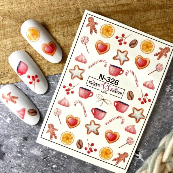 Наліпка слайдер дизайн для нігтів VS NAILS N-326, фото 1