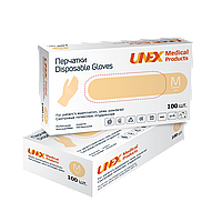 Рукавички латексні неопудрені UNEX розмір М