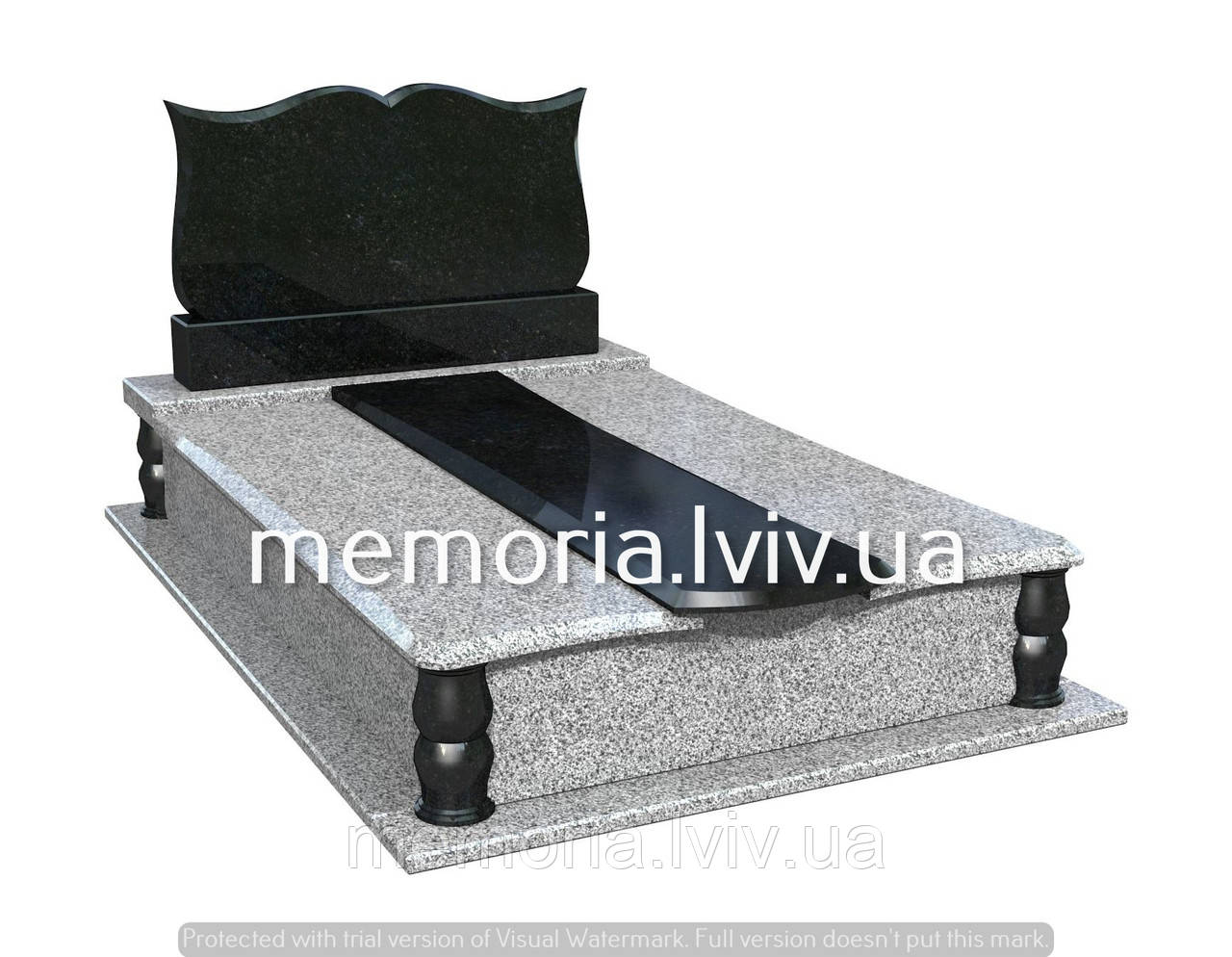Подвійний гранітній пам’ятник П203, фото 1