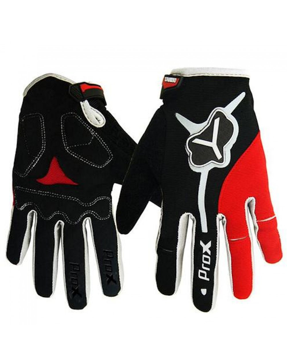 Рукавички (велорукавички) ProX Utah, чорно-червоні, розмір L
