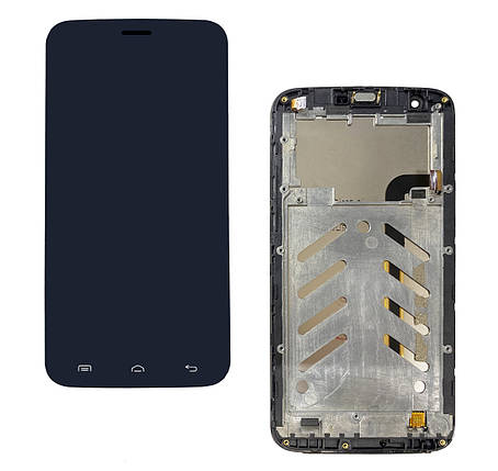 Дисплей + сенсор з передньою панеллю для Doogee Y100 Plus Black, фото 1