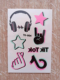 Флеш Тату. 11*8 См. Тимчасова, Перевідна. Тік-Ток, Тік-Ток. Неон 0