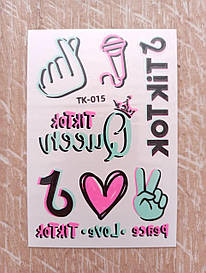 Флеш Тату. 11*8 См. Тимчасова, Перевідна. Тік-Ток, Тік-Ток. Неон 0