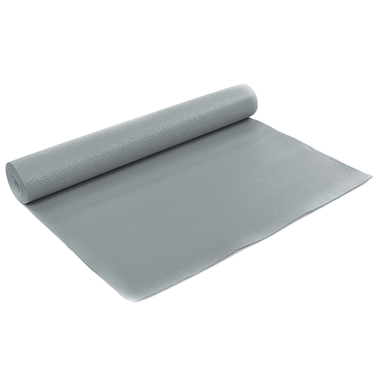 Йогамат килимок для фітнесу PVC 4мм FI-4986, Сірий