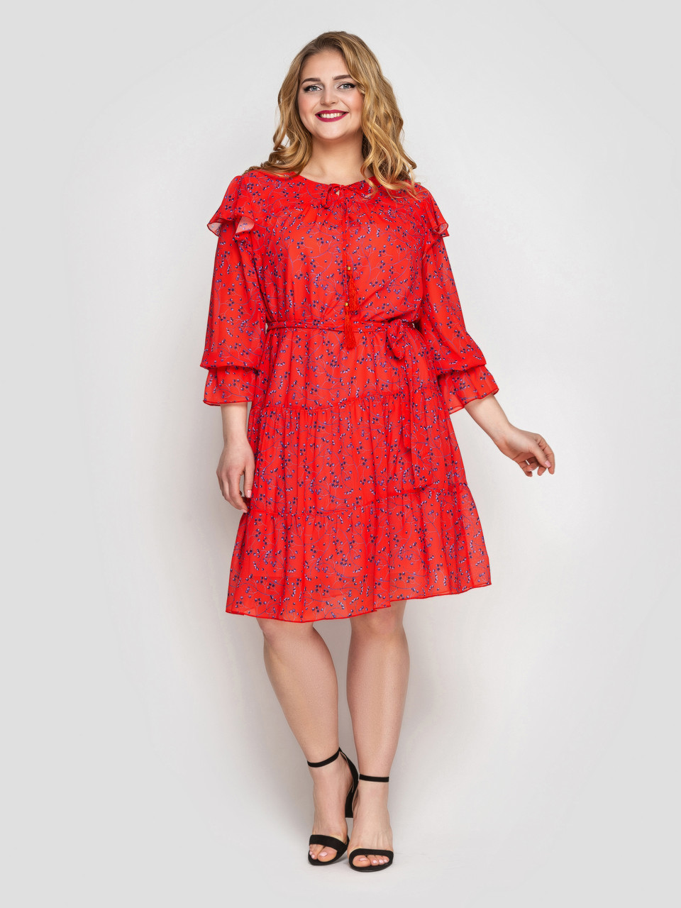 Літнє плаття Валенсія корал, фото 1