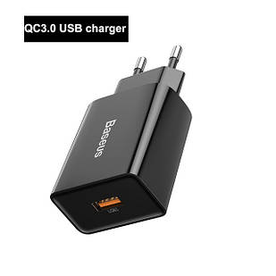 Зарядне Baseus Quick charger USB 18W EU black