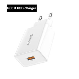 Зарядне Baseus Quick charger USB 18W EU white