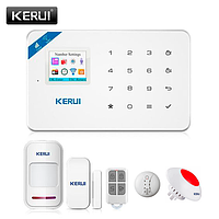 Охоронна сигналізація KERUI W18, Wi-Fi, GSM. Датчик відчинення, датчик руху, датчик диму, бездротова