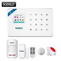 Охранная сигнализация KERUI W18, Wi-Fi, GSM. Датчик открытия, датчик движения, датчик дыма, беспроводная