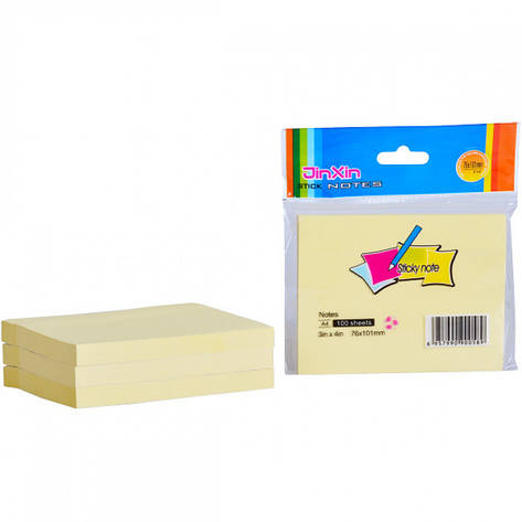 Папір для нотаток A4-Y/A4 "стик" 76*101мм 100 аркушів, фото 1