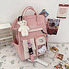 Рюкзак сумка для дівчинки Teddy Beer(Тедді) з брелоком рожевий ведмедик Goghvinci(AV290), фото 10