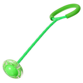 Скакалка с колёсиком SR19001_green нейроскакалка на одну ногу, свет, цвет зеленый