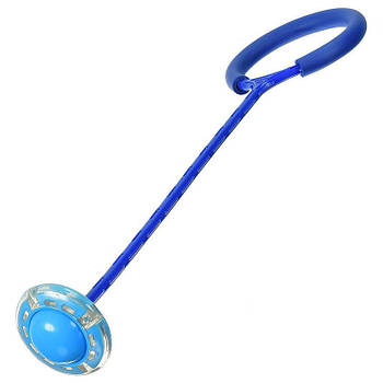 Скакалка с колёсиком SR19001_blue нейроскакалка на одну ногу, свет, цвет синий