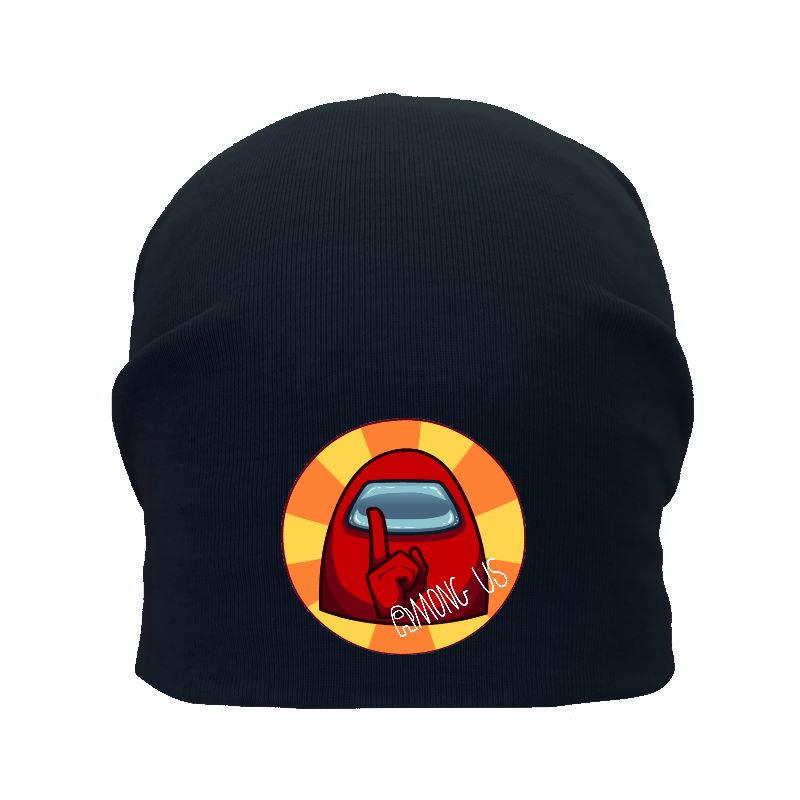 Шапка дитяча Амонг Ас чорна (Among Us — 003) 50-52 см, фото 1