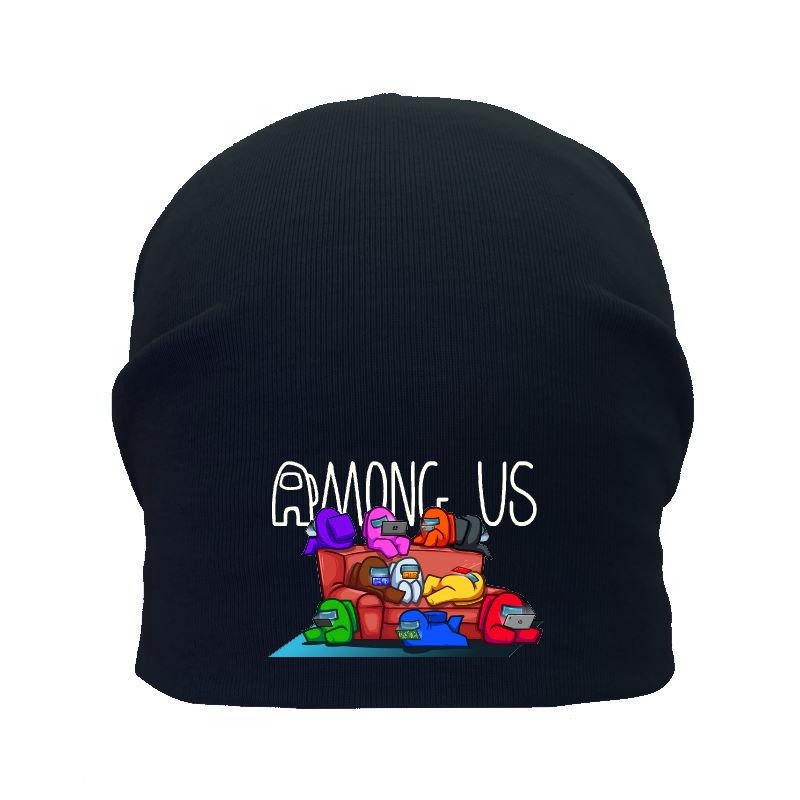 Шапка дитяча Амонг Ас чорна (Among Us — 006) 54-56 см, фото 1