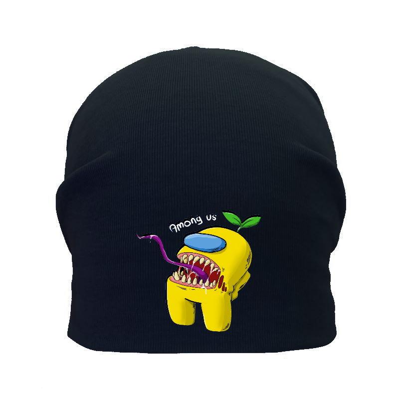 Шапка дитяча Амонг Ас чорна (Among Us — 007) 54-56 см, фото 1