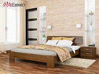 Кровать деревянная Титан (Эстелла) 160х190(200), массив бука, 101 темный орех