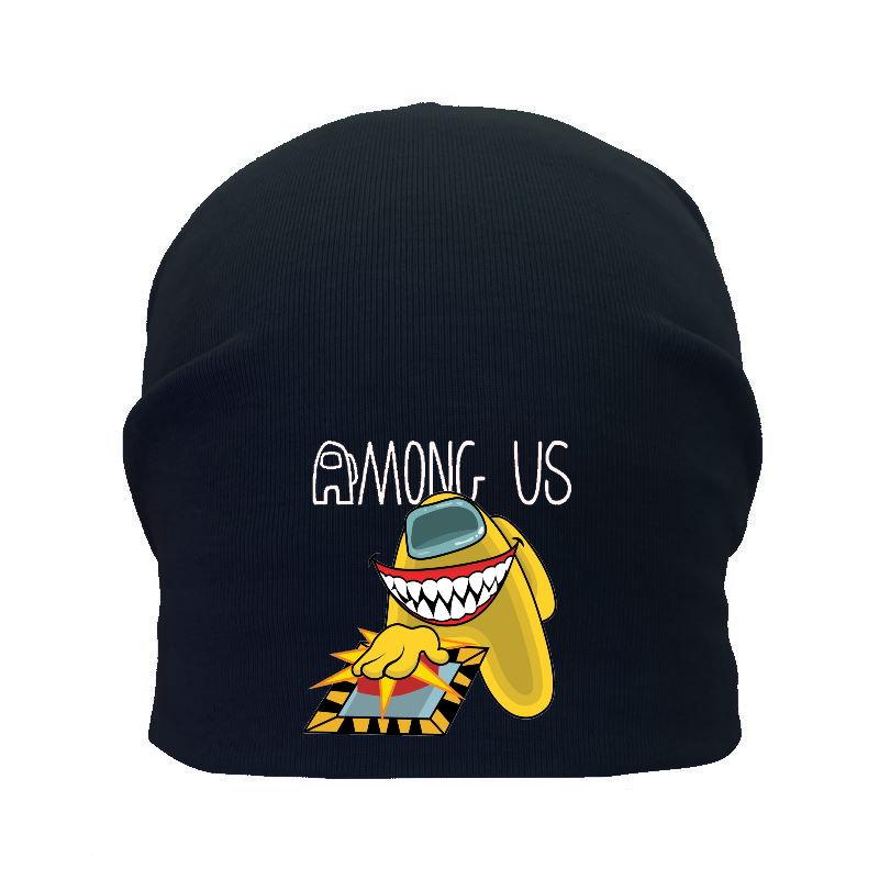 Шапка дитяча Амонг Ас чорна (Among Us — 0010) 54-56 см, фото 1