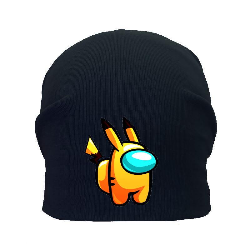 Шапка дитяча Амонг Ас чорна (Among Us — 0012) 50-52 см, фото 1