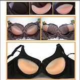 Великі силіконові вкладки у формі "Варенник" 170 г у бюстгальтер моделювальні push up пушап 2 шт., фото 2