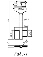 Заготовка бородкового ключа КАВИ-1