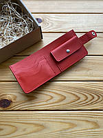 Жіночий шкіряний гаманець CLASSIC червоний