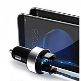 Зарядка Адаптер CAR USB HC6 (Вольтметр-2.4) HZ, фото 4