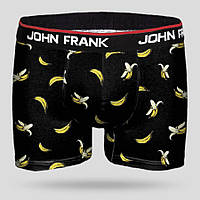 Трусы мужские черные с бананами John Frank JFBD247