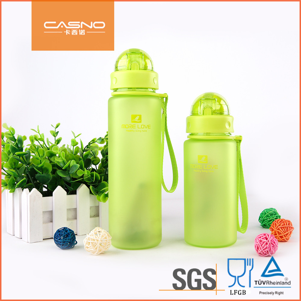 Пляшка для води Casno 400 мл MX-5028 More Love Зелена з соломинкою SKL24-277291 - фото 5 - id-p1407725163