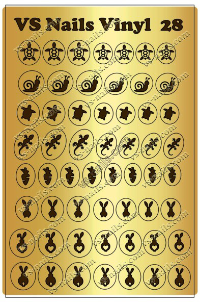 Вінілові трафарети VS NAILS для дизайну нігтів для аерографії і DEEP DESIGN № 28, фото 1