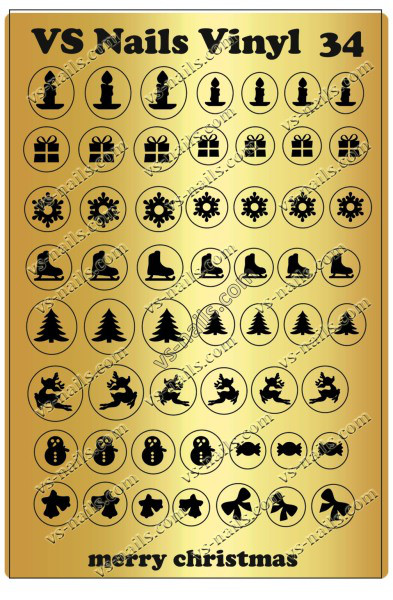 Вінілові трафарети VS NAILS для дизайну нігтів для аерографії і DEEP DESIGN № 34, фото 1