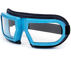 Окуляри захисні обшиті синього кольору (100-187) POLAX