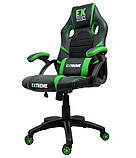 Крісло геймерське, ігрове Extreme EX ЧОРНО-ЗЕЛЕНЕ Спортивне крісло Компютерне крісло Крісла до 120кг Польша, фото 5