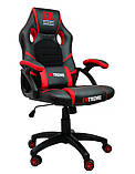 Крісло геймерське, ігрове Extreme EX ЧОРНО-ЧЕРВОНЕ Спортивне крісло Компютерне крісло Крісла до 120кг Польша, фото 2