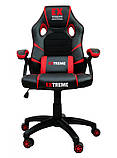 Крісло геймерське, ігрове Extreme EX ЧОРНО-ЧЕРВОНЕ Спортивне крісло Компютерне крісло Крісла до 120кг Польша, фото 6