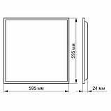 LED панель матова VIDEX 60*60 48W 6000K 5280Lm 2шт. біла рамка VL-Pb486W(2) (світлодіодний світильник), фото 3