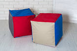 Пуфик безкаркасний "Кубик" 40*40*40 Лежбока Україна, фото 3