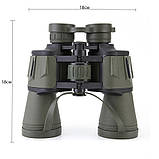 Бінокль для полювання і риболовлі Біноклі для спостереження на природі 50х50 армійський, фото 8