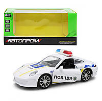 Машинка металлопластиковая "Полиция" белая 7867AB