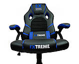 Крісло компютерне Спортивне крісло Extreme EX темно синє Игровое Кресло компьютерное Стул игровой С ПОДУШКОЙ, фото 5