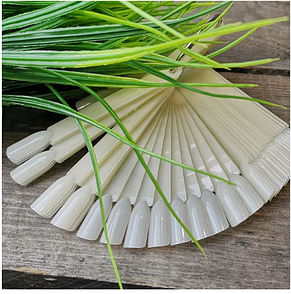 Тіпси на кільці квадратні молочні Sweet Nails 50шт