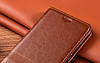 Чохол книжка з натуральної шкіри магнітний протиударний для Samsung A30 А305F "ITALIAN" Світло-коричневий - №6, фото 7