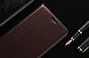 Чохол книжка з натуральної шкіри магнітний протиударний для Samsung A30 А305F "ITALIAN" Світло-коричневий -, фото 7