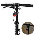 Самокат міської ITRIKE ЧОРНИЙ з двома амортизаторами гальма дисковий, підстаканник, ліхтарик, фото 3