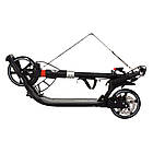 Самокат міської ITRIKE ЧОРНИЙ з двома амортизаторами гальма дисковий, підстаканник, ліхтарик, фото 5