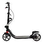 Самокат міської ITRIKE ЧОРНИЙ з двома амортизаторами гальма дисковий, підстаканник, ліхтарик, фото 4